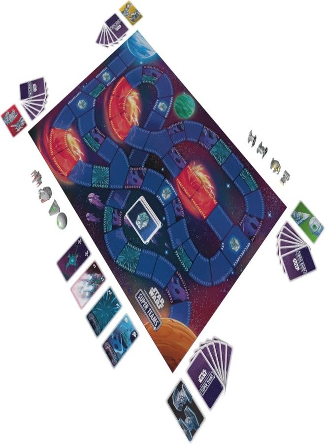 أسمودي لعبة ستار وورز سوبر تيمز اللوحية - سباق استراتيجي سريع عبر المجرة، مناسبة للعائلات والأطفال والكبار، للأعمار من 7 سنوات فما فوق، من 2 إلى 4 لاعبين، مدة اللعب 30 دقيقة، من إنتاج شركة زيغوماتيك. - Image 4